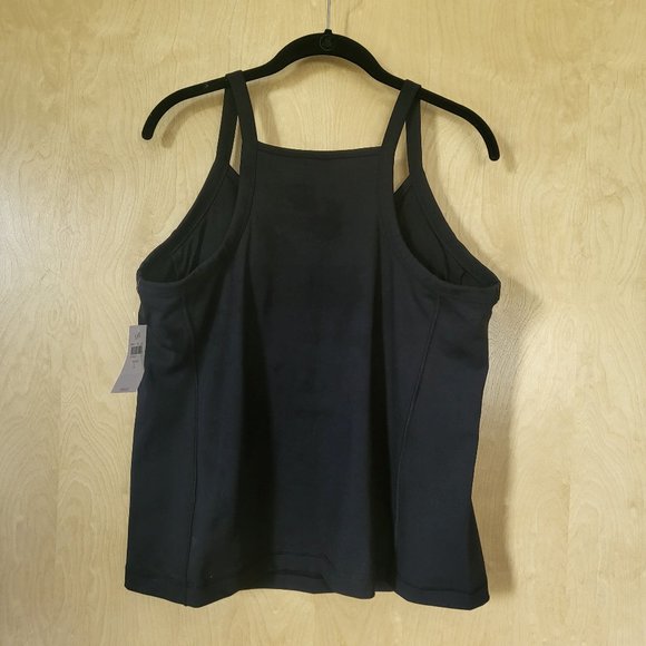 J. Jill Fit Performance Shelf-Bra Tank Black Size Large - Picture 3 of 12